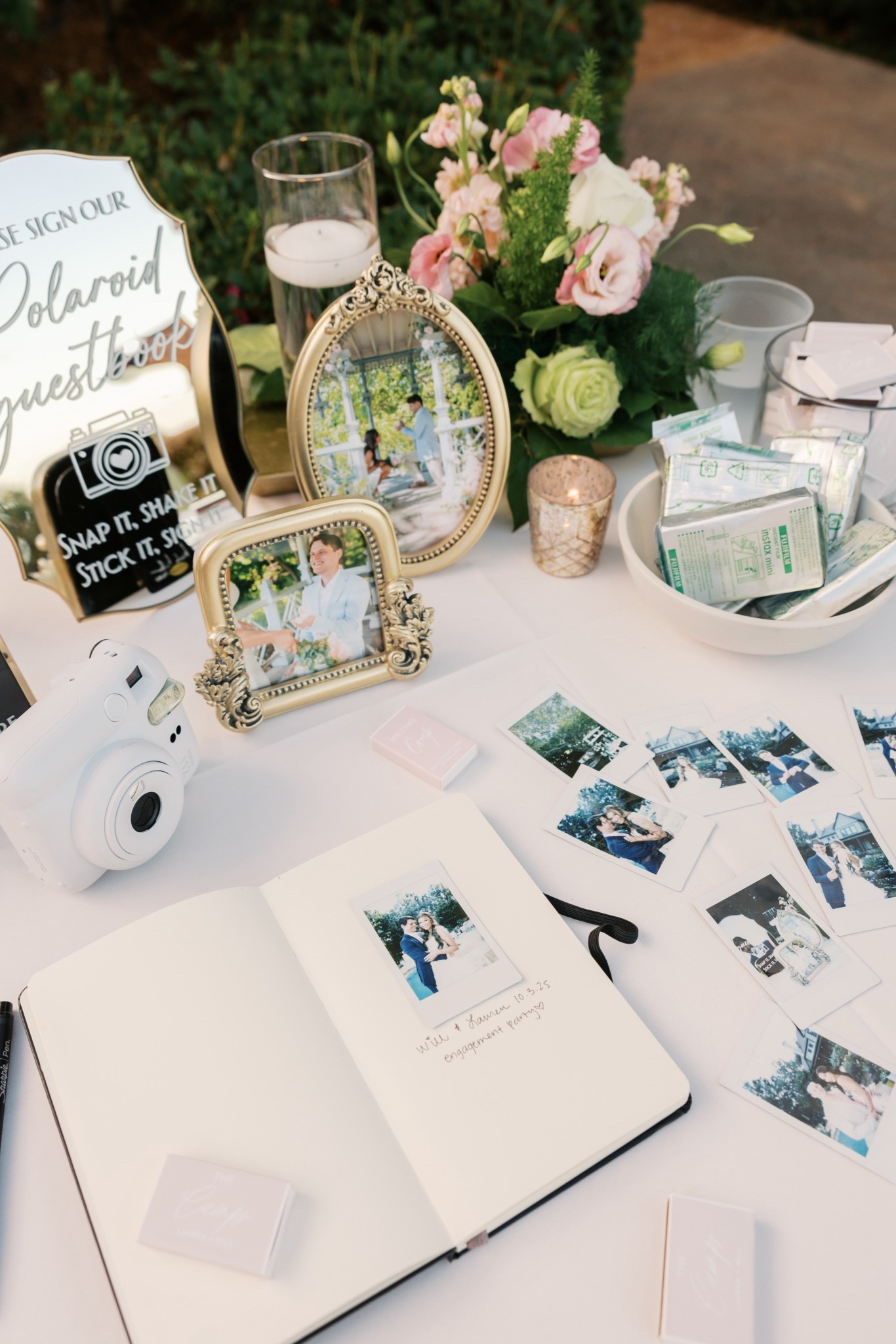 Our custom Polaroid guest book for our engagement party! This was a last minute detail we added but are so glad we did🎞️

#LTKFindsUnder50 #LTKWedding #LTKFindsUnder100