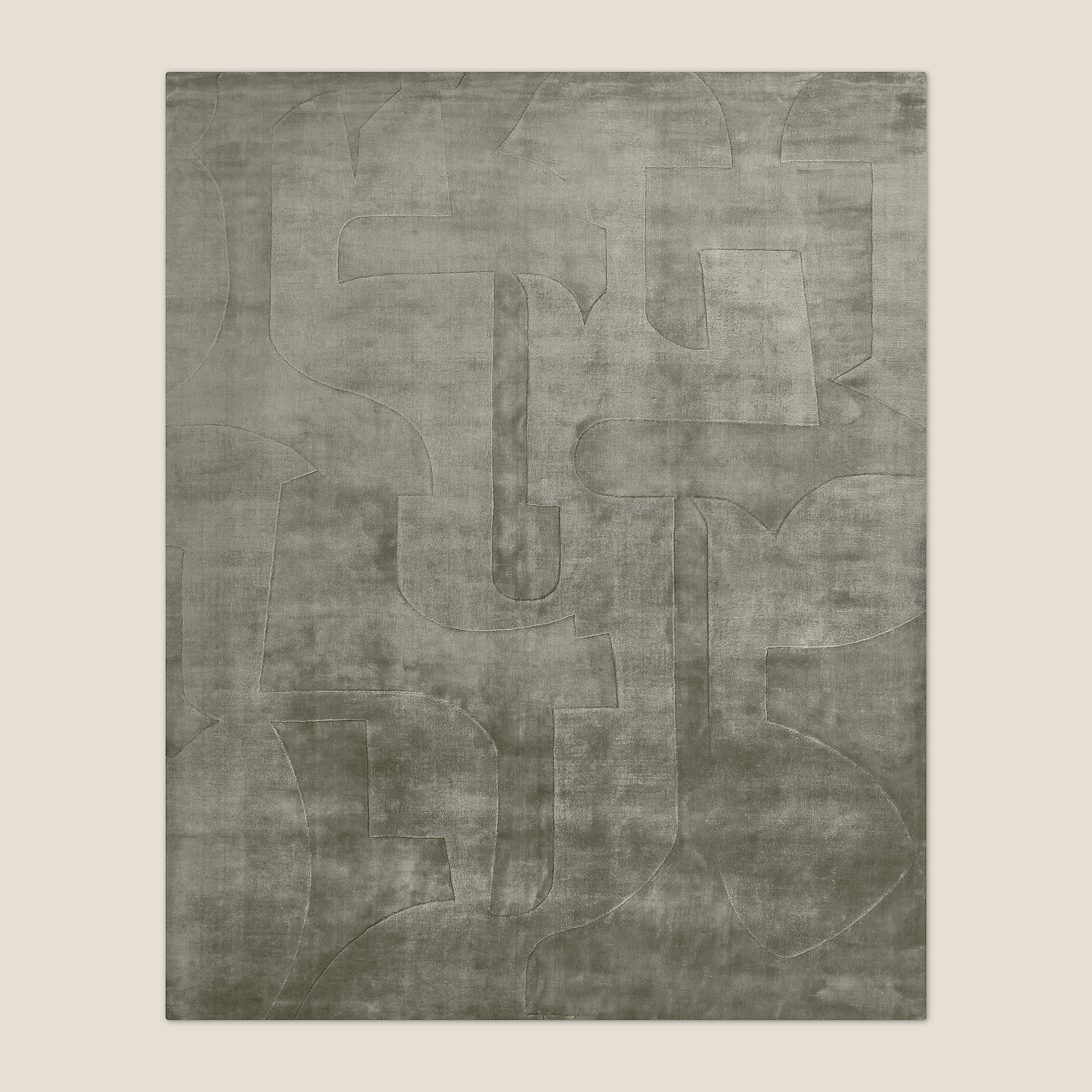 Eleyne Handloomed Green TENCEL Lyocell Area Rug 8'x10' + Reviews | CB2 | CB2