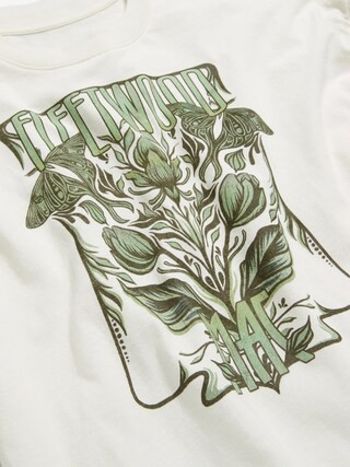Crew-Neck Oversized Crop Graphic T-Shirt | Old Navy (US)
