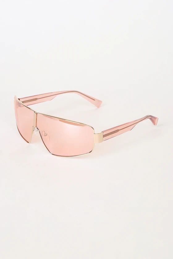 Paris Pink Shield Sunglasses | Lulus (US)