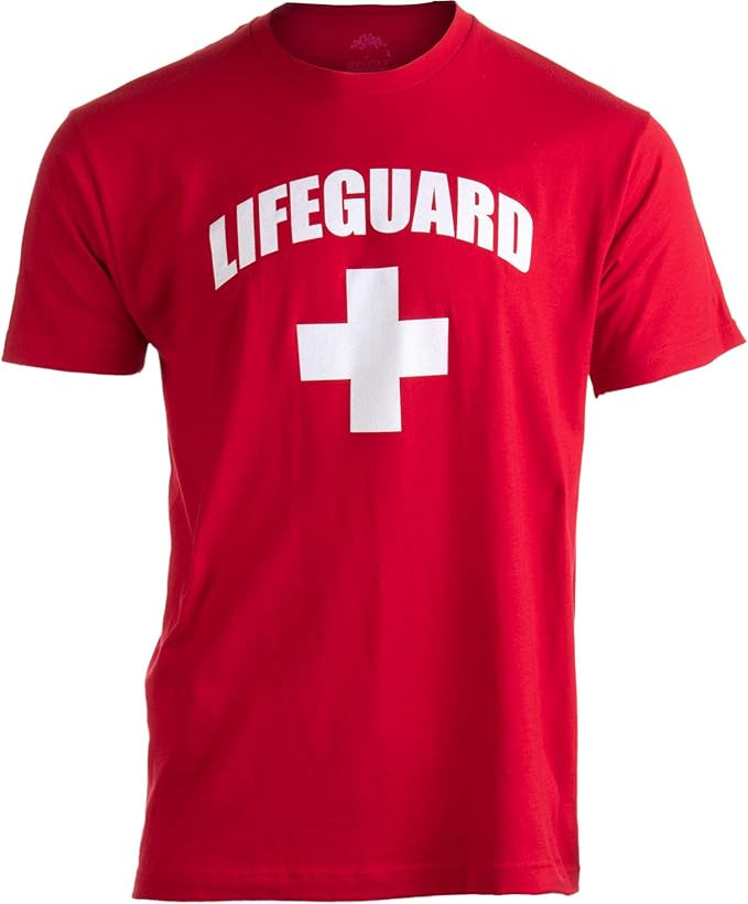 Lifeguard | Red Lifeguarding Unisex Uniform Costume T-Shirt for Men Women | Amazon (US)