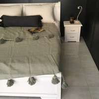 Moroccan Khaki Pom Throw Blanket With Tassels | Duvet Cover Made From Hand Woven Cotton Sofa Couch B | Etsy (US)