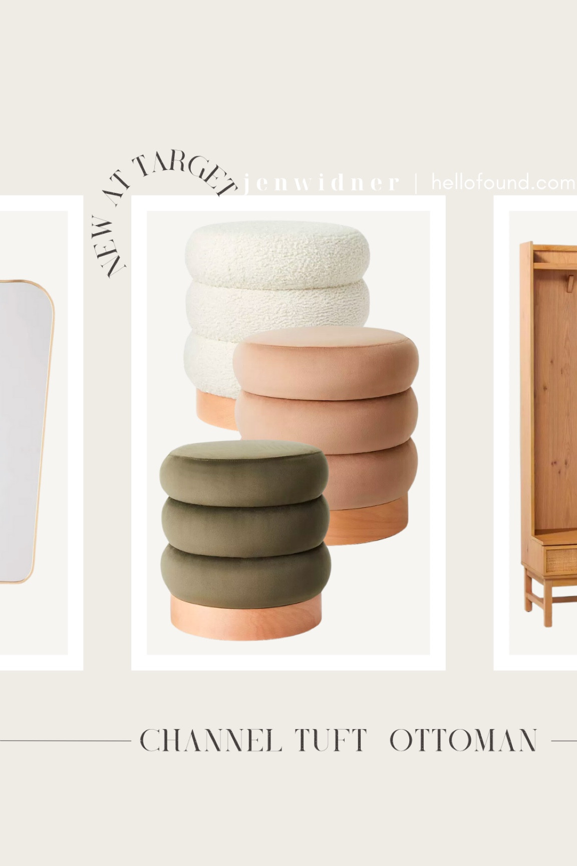 I love the the soft texture and shape of these beautiful ottomans!

Velvet. Channel. Chanel. Tuft. Ottoman. Stool. Target. McGee and co. Studio Mcgee. Studio Mcgee launch. 

#studiomcgeelaunch #newrelease #brandnewtarget #newtarget #velvet #homedecor #livingroom

#LTKFind #LTKhome #LTKunder100