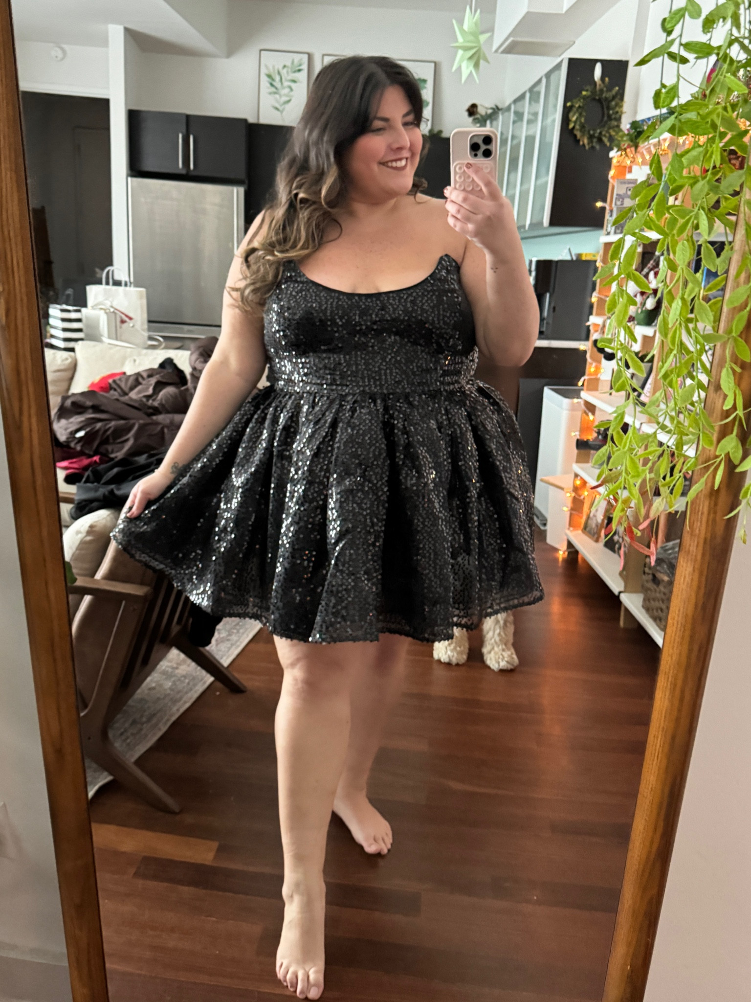 selkie black dress Selkie The Caviar Marie Dress, 100% Cotton with Poly Petticoat, Black Size S main image 1