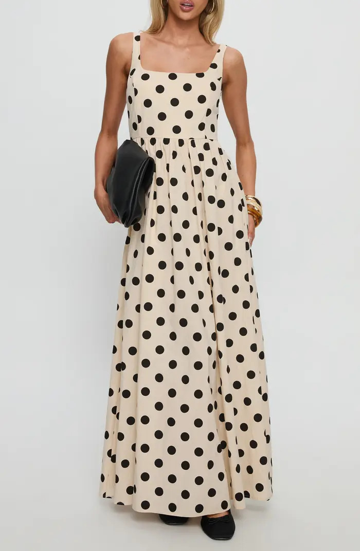 Princess Polly Cartmel Polka Dot Cotton Maxi Dress | Nordstrom | Nordstrom