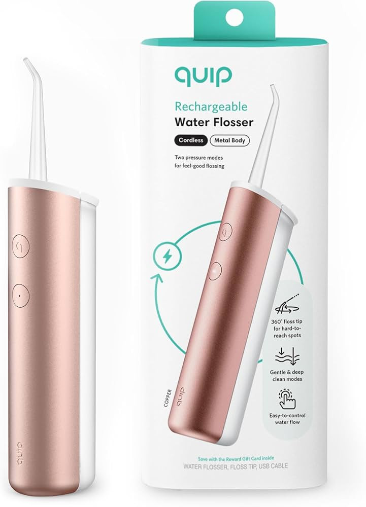 quip Water Flosser - Cordless Water Flosser with Adjustable Water Pressure - Water Teeth Cleaner ... | Amazon (US)
