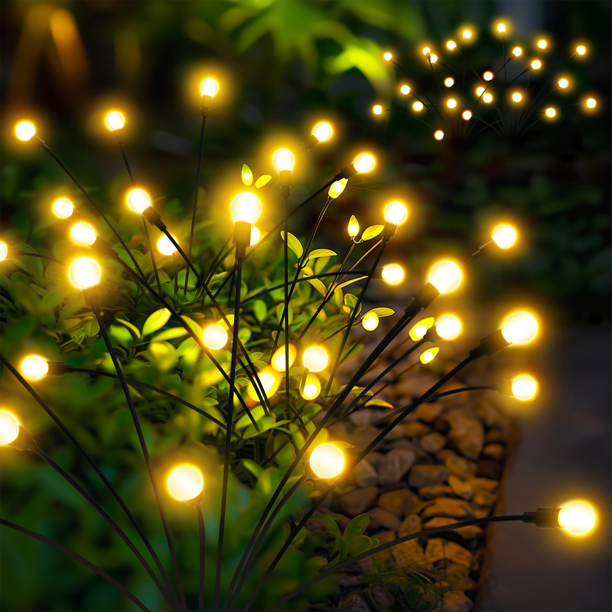 Solar Lights for Outdoor Garden, Pack of 4 10 LEDs Waterproof Solar Lights, Firefly Solar Lights ... | Amazon (DE)