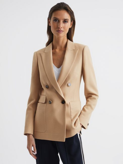 Larsson
                Double Breasted Twill Blazer | Reiss UK