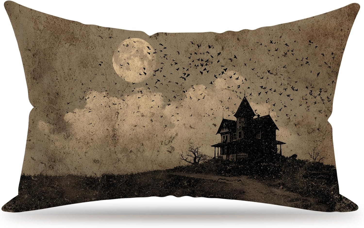 Moody Gothic Halloween Haunted House Lumbar Pillow Covers 12x20 | Amazon (US)