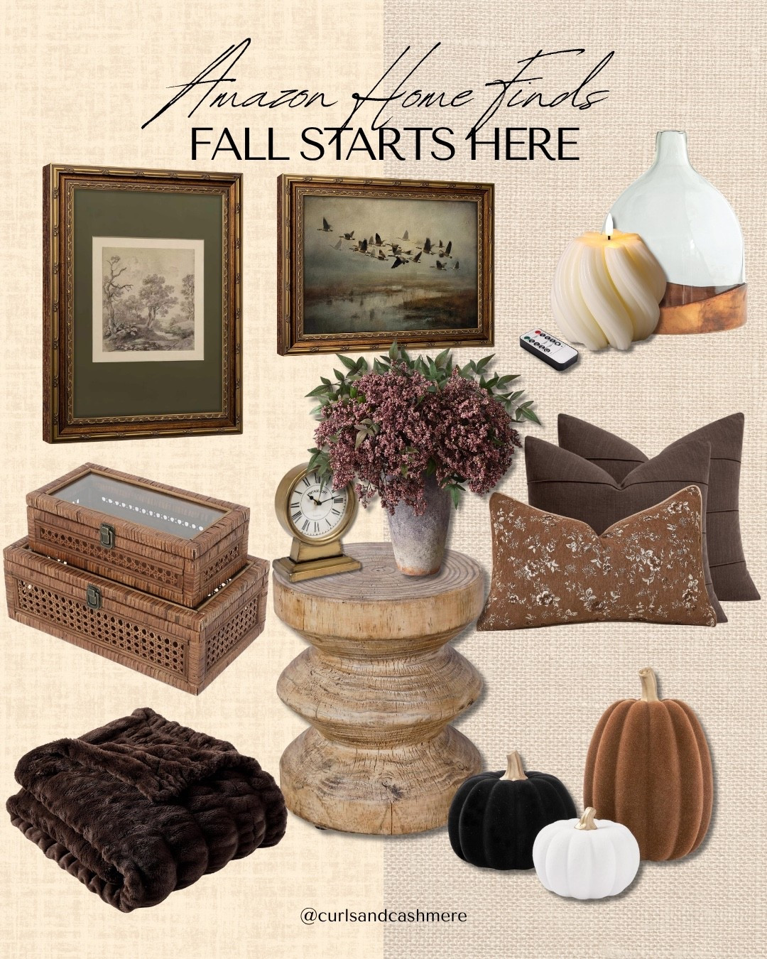 Amazon is one of my favorite places to find home decor that looks much more expensive than it is. These fall finds add warmth, texture, and a little seasonal feel without making the house look overly themed.

Amazon home finds, Amazon decor, fall home decor, Amazon fall finds, cozy home decor, neutral home decor, fall decorating, home decor finds, Amazon favorites, seasonal decor, cozy fall home, CurlsandCashmere

#LTKHome #LTKSeasonal #LTKSaleAlert
