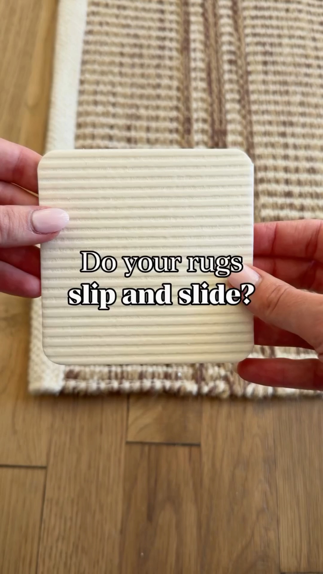 These rug grippers use vacuum technology to grip the floor and keep your rug securely in place without damaging your hardwoods. So simple and SO smart!

Rug gripper, stop rug slipping, floor gripper for bath mat, Amazon home hack, Amazon must have, rug pad gripper

#LTKHome #LTKActive #LTKdayinmylife