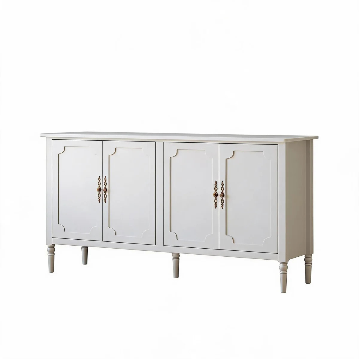 59" Mid-Century Modern Sideboard Cabinet, Vintage Buffet Credenza with Doors & Storage Shelves fo... | Wayfair North America