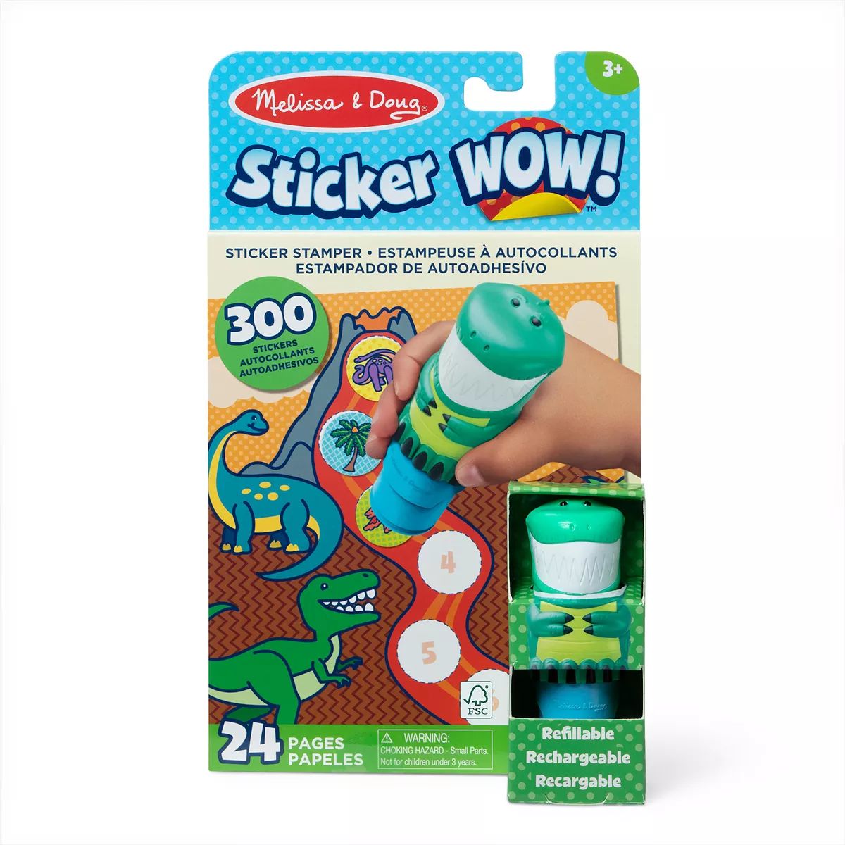 Melissa & Doug Sticker WOW! Activity Pad & Sticker Stamper – Dinosaur | Kohl's