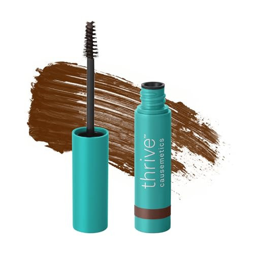 Thrive Causemetics Instant Brow Fix Semi-Permanent Eyebrow Gel, Waterproof Tinted Eye Brow Gel with Vitamin B5, Smudge-Proof, Long Lasting Definition, Vegan & Cruelty Free, Audrey (Medium Brown) | Amazon (US)