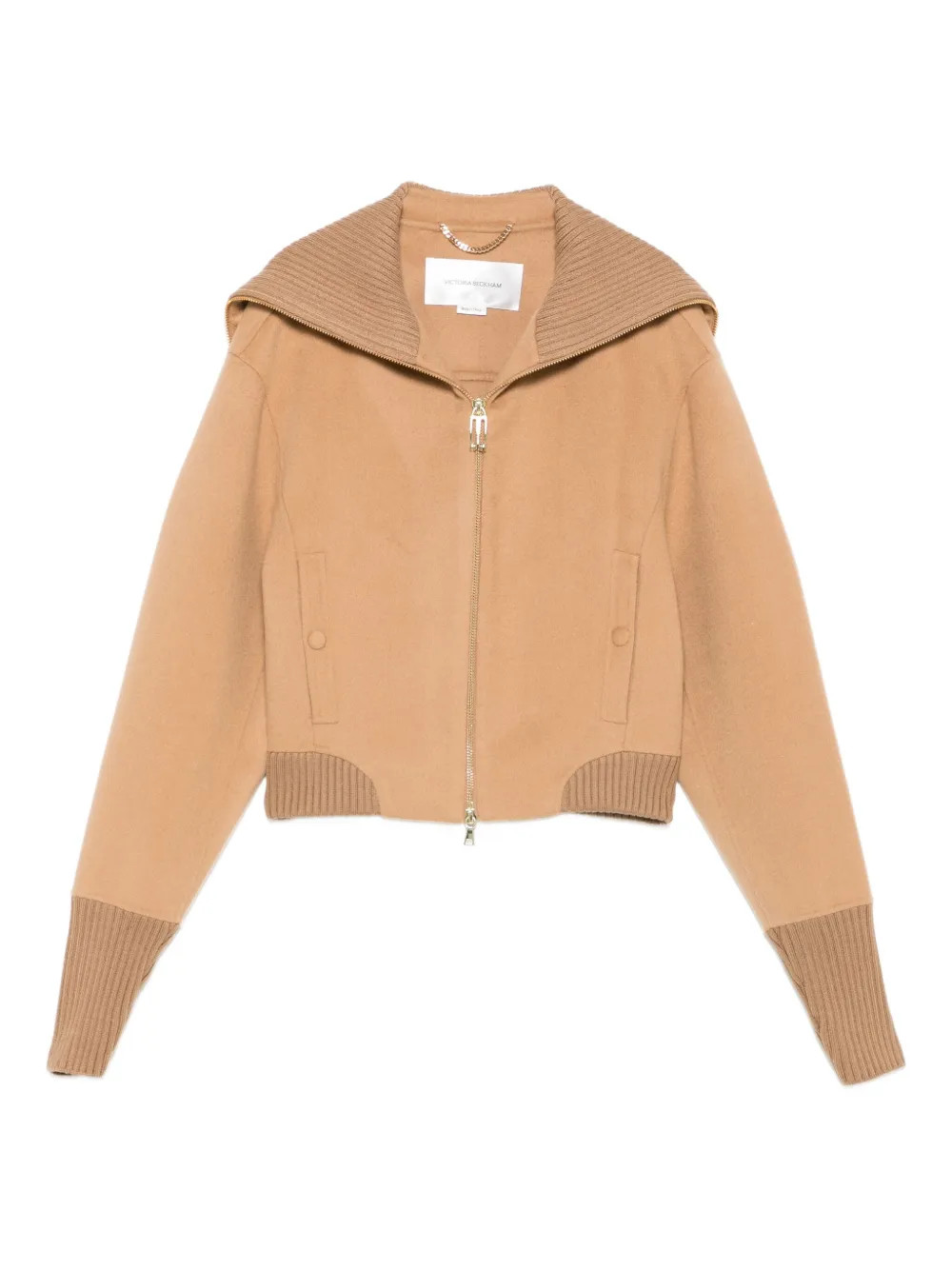 Victoria Beckham wool-blend Cropped Jacket | Brown | FARFETCH RS | Farfetch Global