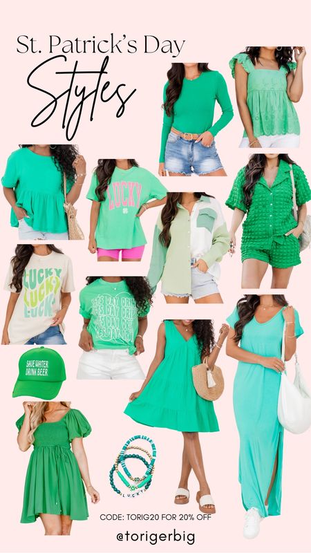 So many cute St. Patrick’s Day items on sale now. Be sure to check them out. Pink Lily #St.Patrick’sDay.

Use my code  TORIG20 for discount 

#LTKfindsunder50 #LTKstyletip #LTKsalealert