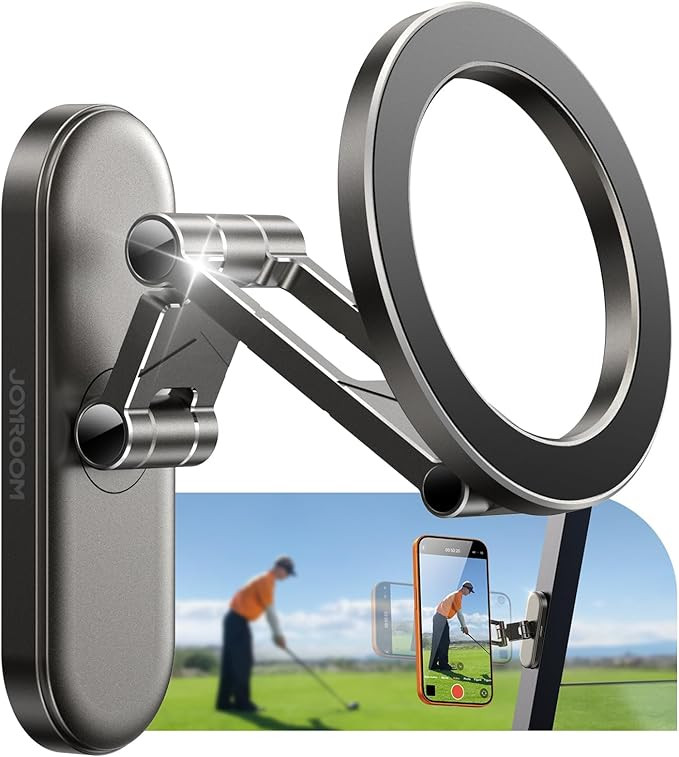 Upgraded Magnetic Golf Cart Phone Holder [Tri-fold+All Alloy] Golf Gifts for Men Women Him Golf C... | Amazon (US)
