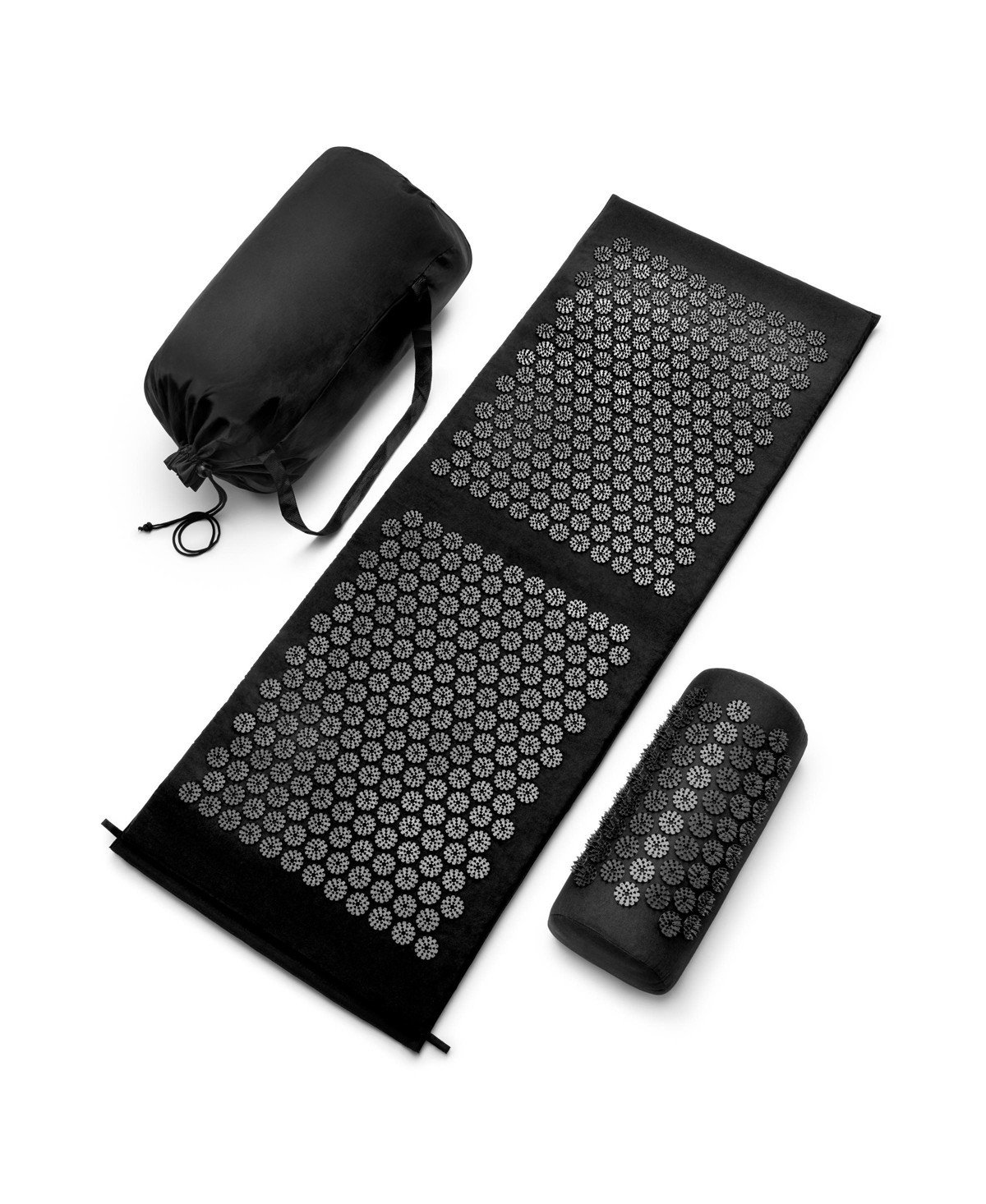 Sorbus 51 Inch Acupressure Mat, Pillow & Carry Bag - Black | Macy's