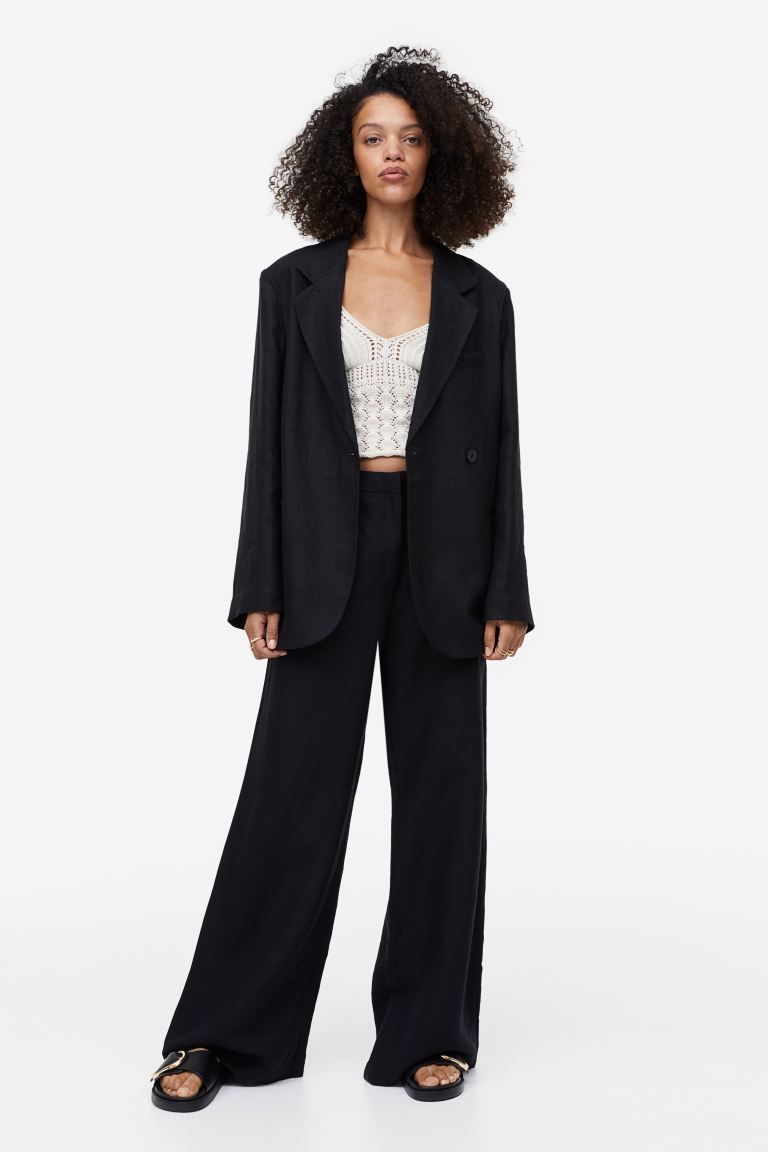 Wide-leg Linen-blend Pants | H&M (US)