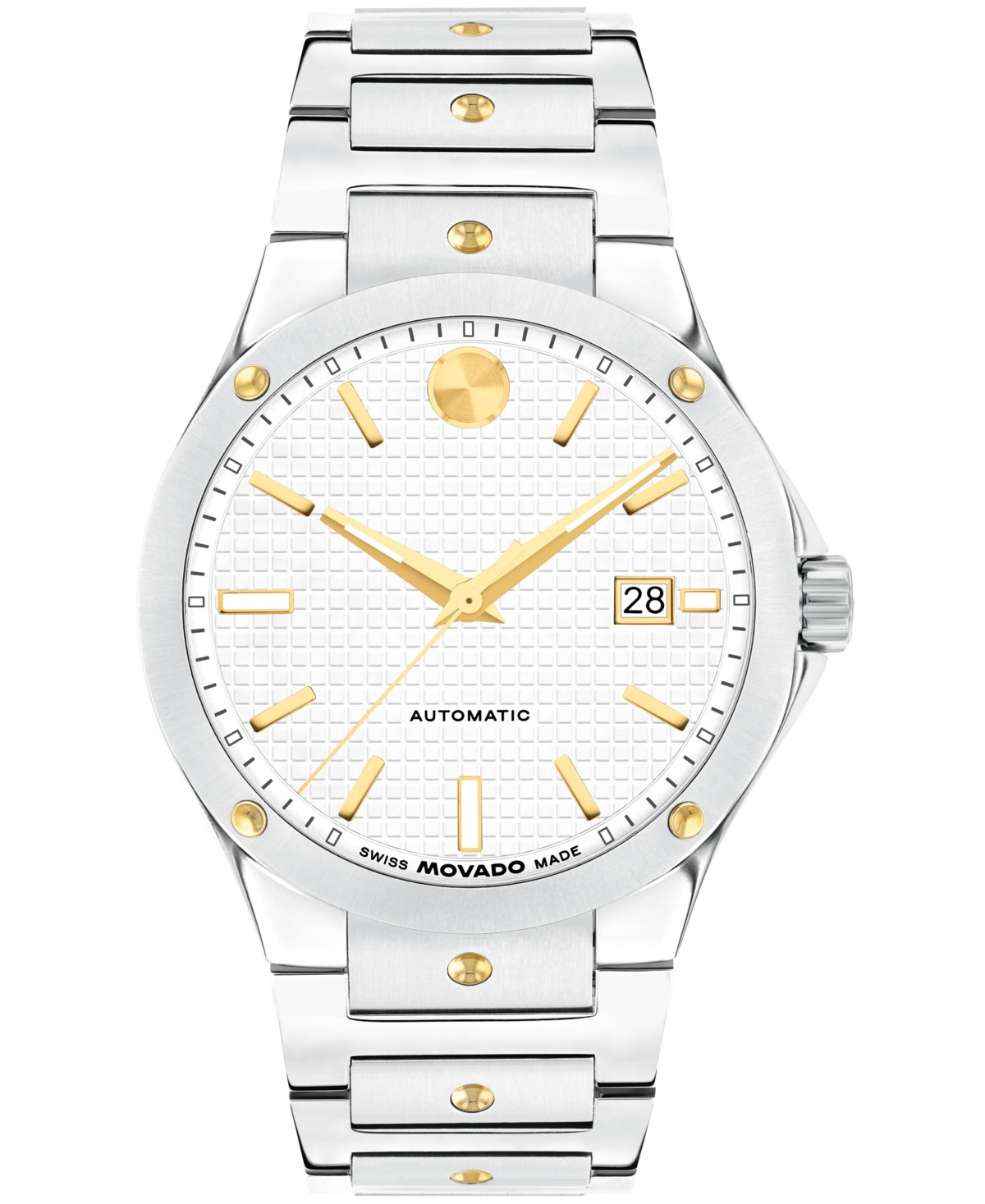 Movado Men's Se Swiss Automatic Stainless Steel Yellow Pvd Watch 41mm - Silver-tone | Macy's