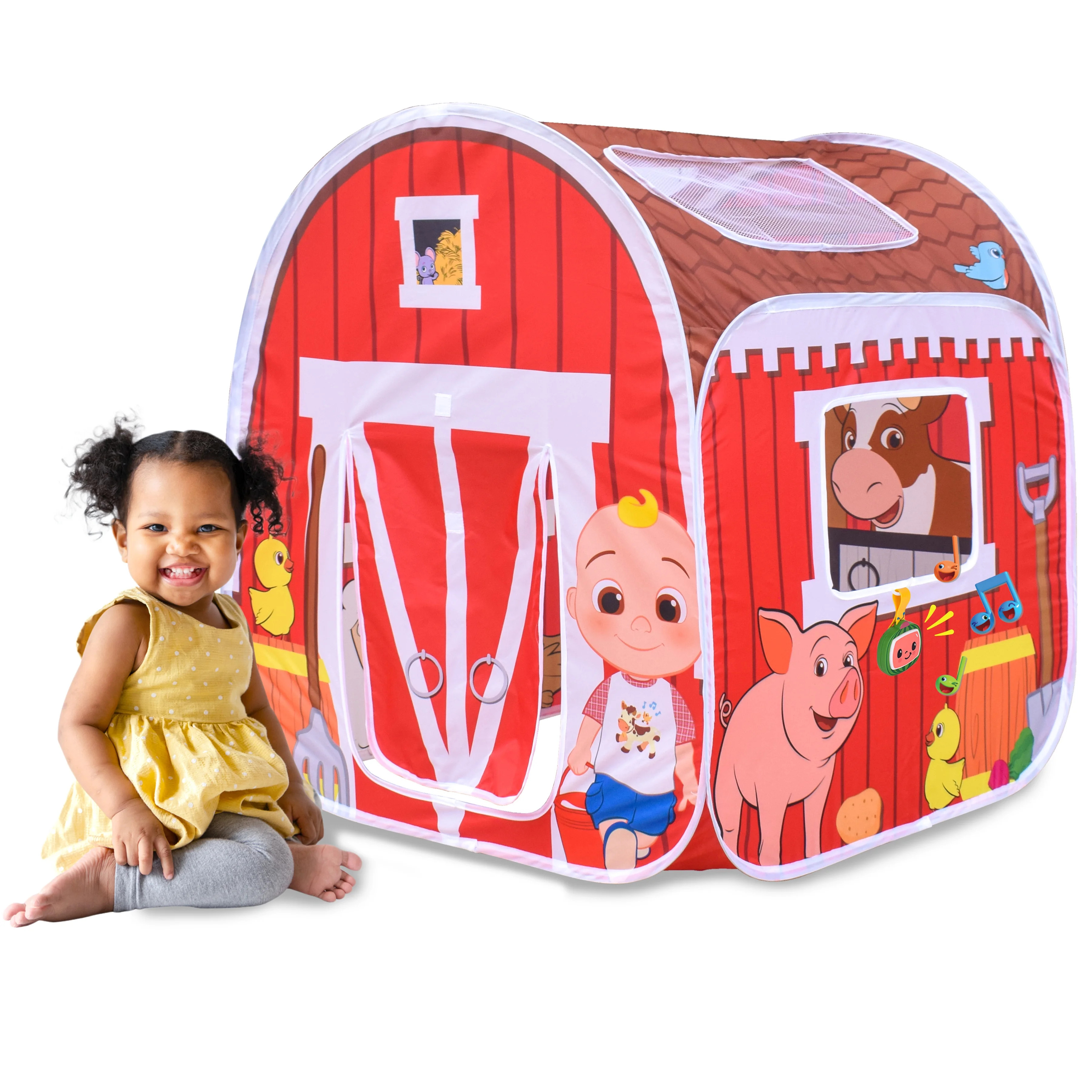 CoComelon Old MacDonald's Musical Barn Pop-Up Tent, Indoor & Outdoor Use, Children Ages 3+ | Walmart (US)