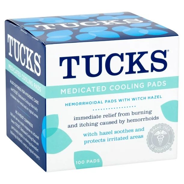 Tucks Medicated Cooling Pads with Witch Hazel, 100 Count | Walmart (US)