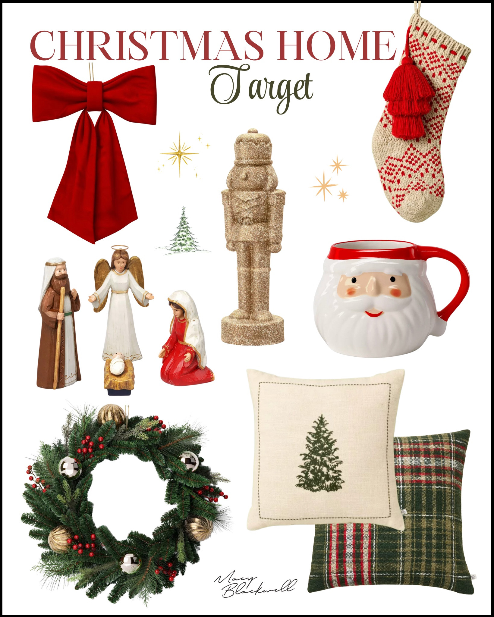 Christmas home decor
Target Christmas decor
Target home decor
Christmas throw pillows
Christmas wreath 
Nativity scene 
Christmas mug 
Santa mug 
Nutcracker
Bow
Stockings 
Christmas decor 2024 

#LTKHome #LTKSeasonal #LTKHoliday
