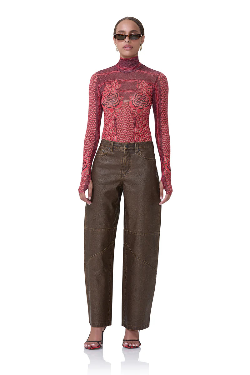 Zadie Top - Rouge Guilded Rose | ShopAFRM