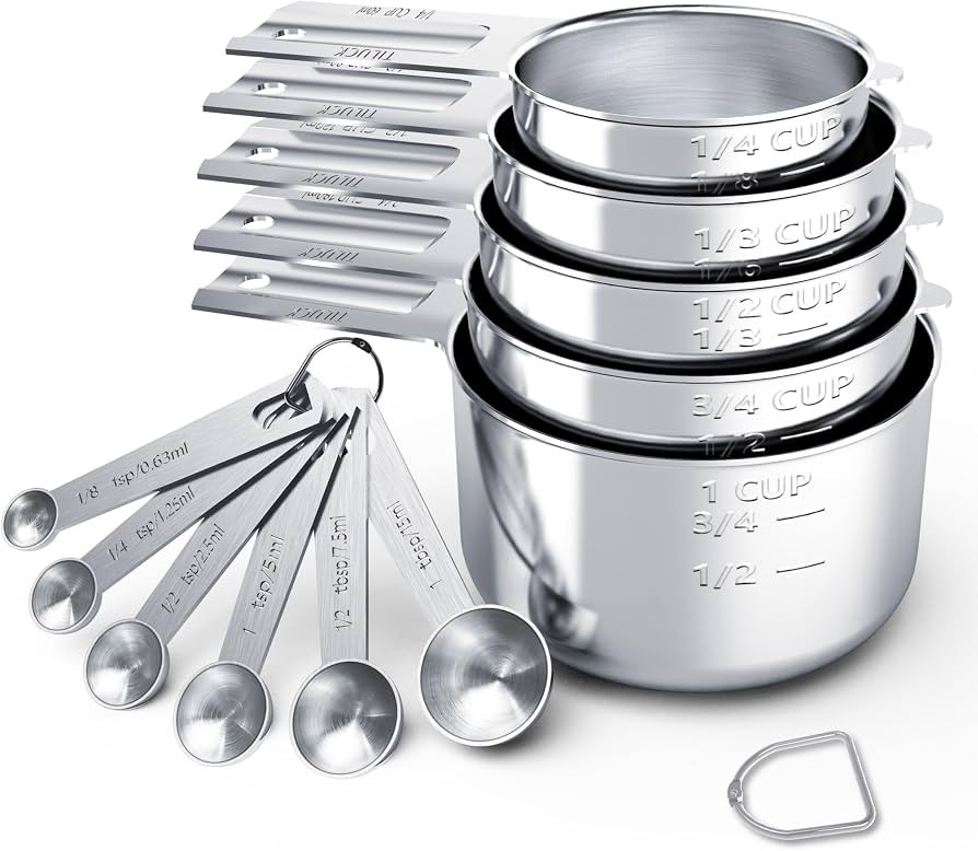 TILUCK Stainless Steel Measuring Cups & Spoons Set, Cups and Spoons,Kitchen Gadgets for Cooking &... | Amazon (CA)