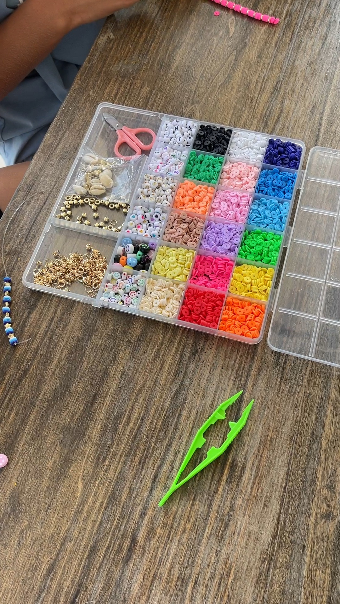 5100 Clay Beads Bracelet Making Kit, Friendship Bracelet Beads Flat Preppy  Beads