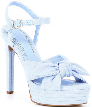 Gianni Bini x Shea Leigh Mills Darling Knot Detail Linen Platform Dress Sandals | Dillard's | Dillard's