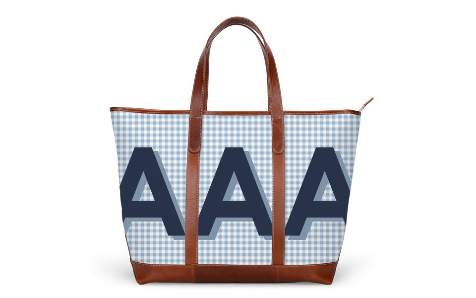 St. Charles Zippered Yacht Tote - Printed Monogram $300 | Barrington Gifts