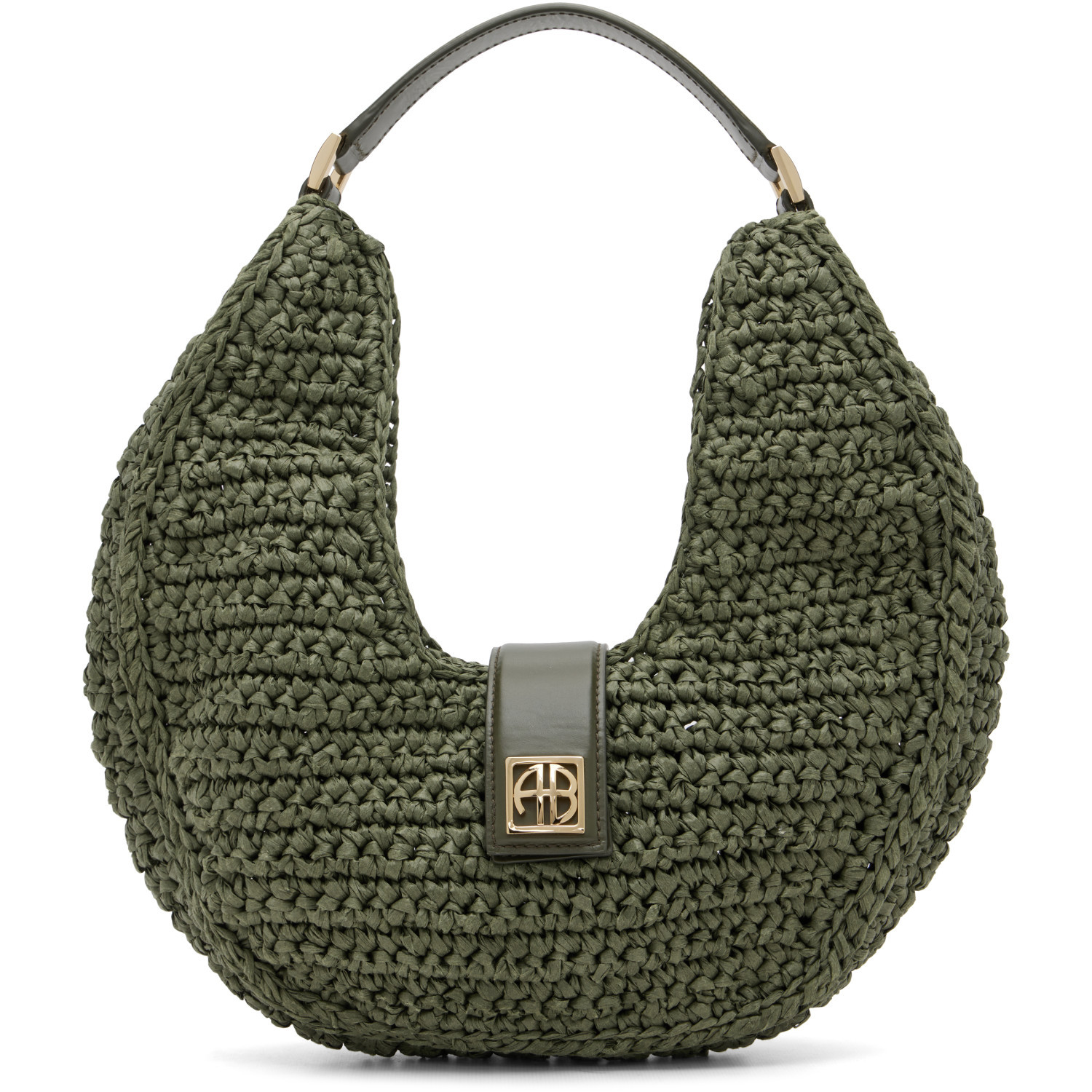ANINE BING Khaki Lou Monogram Bag | SSENSE