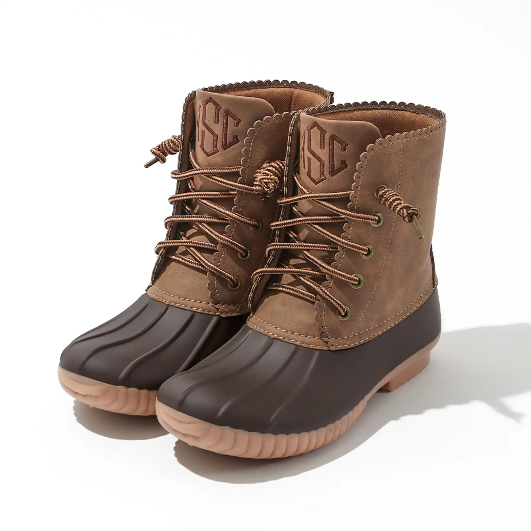 Monogrammed Scalloped Duck Boots | Marleylilly