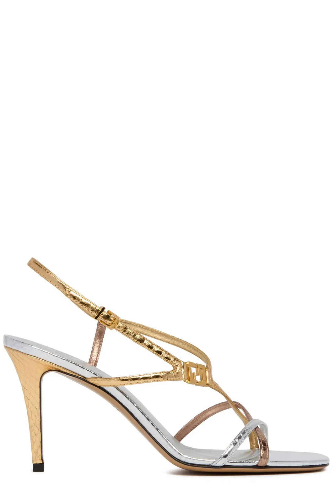 Fendi FFold High-Heeled Strappy Sandals | Cettire Global
