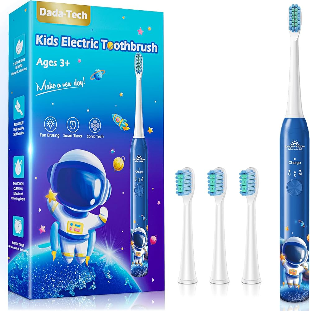 DADA-TECH Kids Electric Toothbrush Rechargeable, Soft Tooth Brush with Timer Powered by Sonic Tec... | Amazon (US)