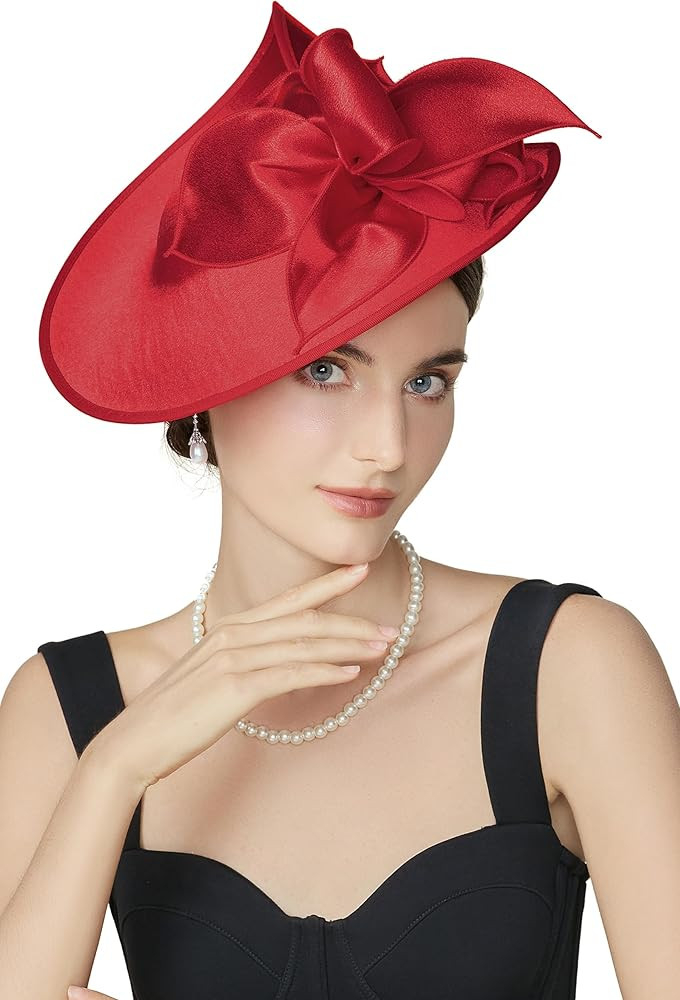 BABEYOND Derby Hats for Women - Fascinators Tea Party Hats Headband Wide Brim Fascinator for Wedd... | Amazon (US)
