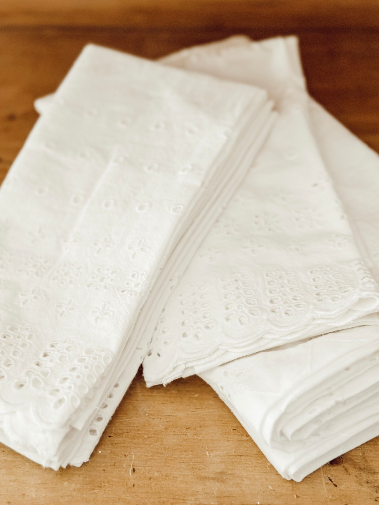 The prettiest eyelet kitchen linens from Walmart. 

#LTKHome #LTKFindsUnder50