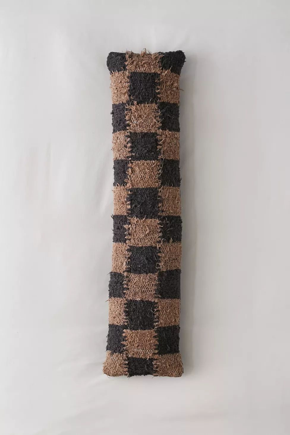 Checkered Shag Rug Bolster Pillow | Urban Outfitters (US and RoW)