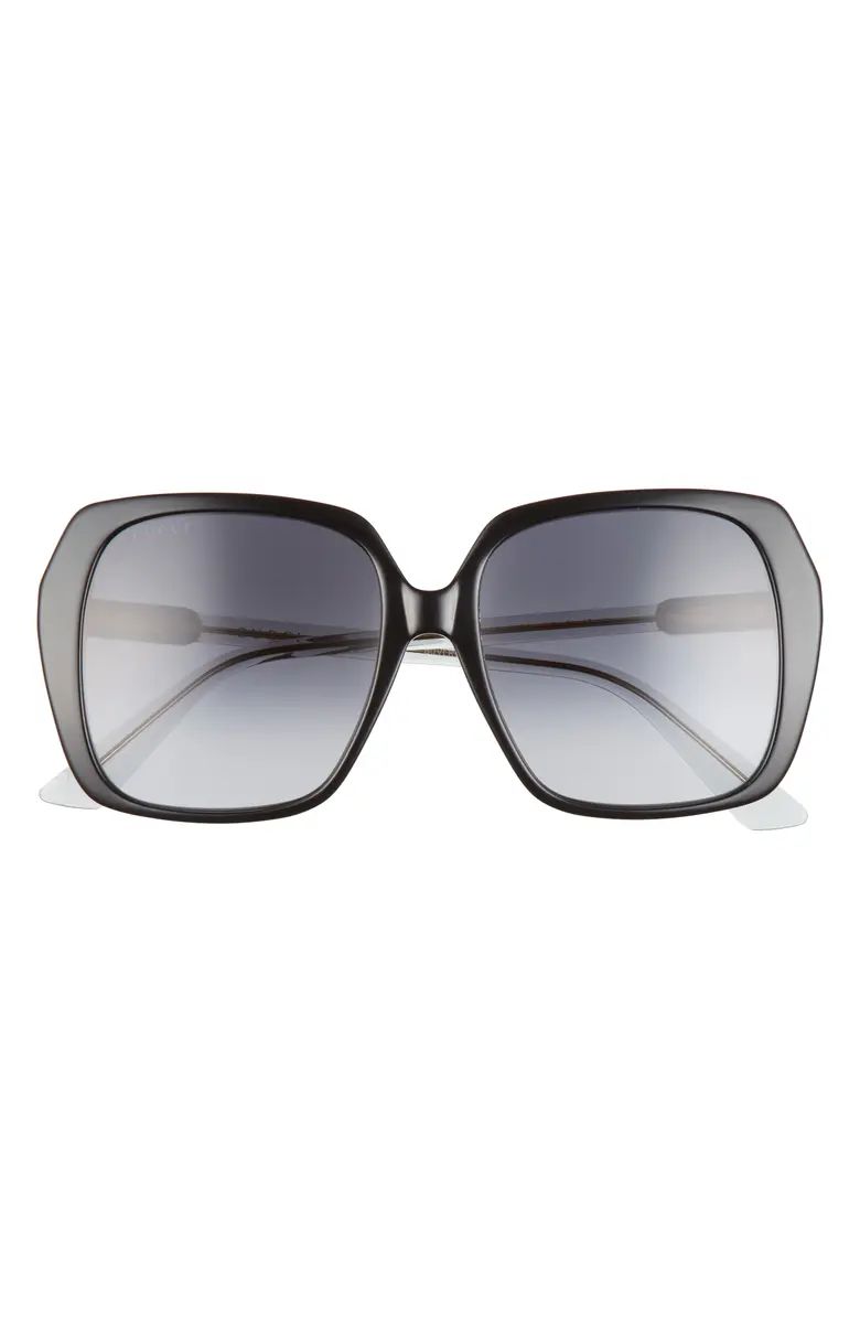 56mm Gradient Geometric Sunglasses | Nordstrom