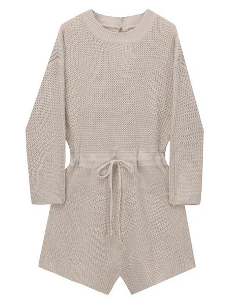 'Helen' Tied Waist Knitted Romper (3 Colors) | Goodnight Macaroon