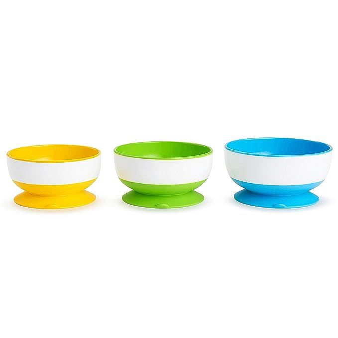 Munchkin Stay Put Suction Bowl, 3 Pack | Amazon (US)