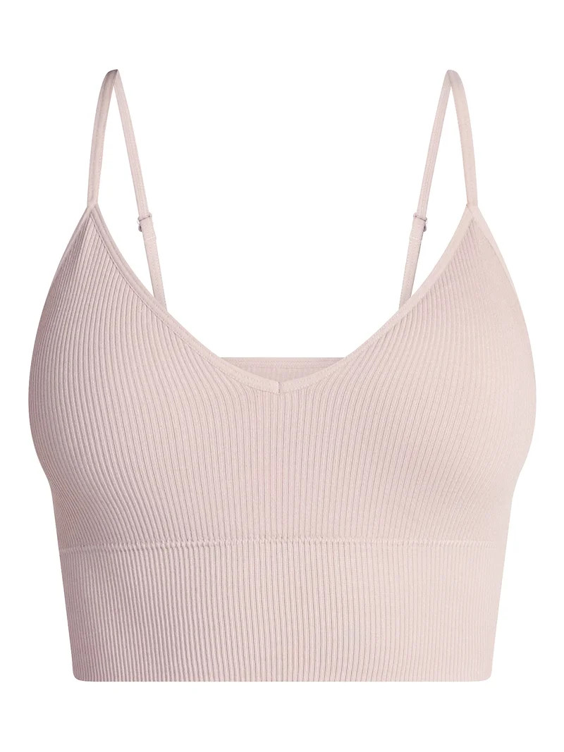 No Boundaries Seamless Core Longline Triangle Bra, Women's XS-XXXL | Walmart (US)