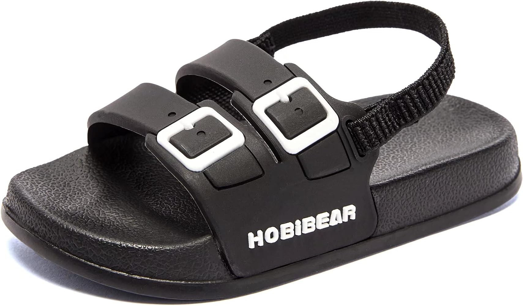 Amazon.com: Baby Girls Boys Slides Sandals Non-Slip Slip-On Water/Beach/Shower Shoes with Elastic... | Amazon (US)