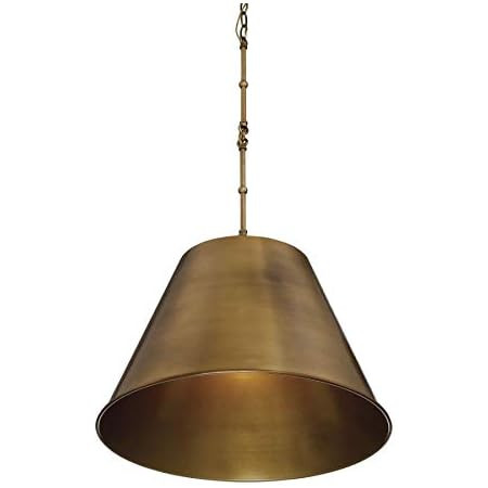 Trade Winds Lighting TW91316-BK Modern Farmhouse 1-Light Metal Drum Shade Pendant in Natural Bras... | Amazon (US)