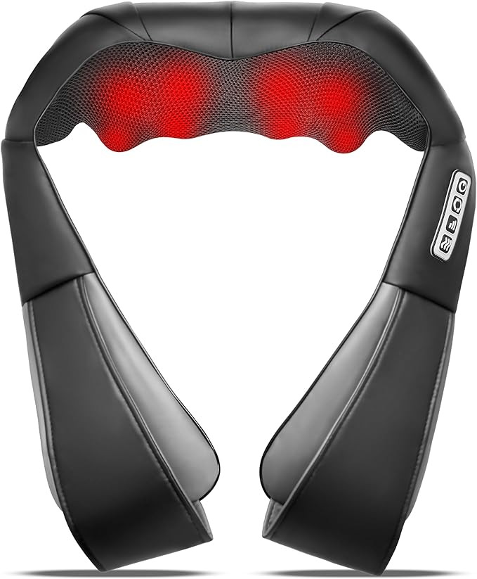 Shiatsu Neck and Back Massager with Heat, Electric Deep Tissue Kneading Neck and Shoulder Massage... | Amazon (US)