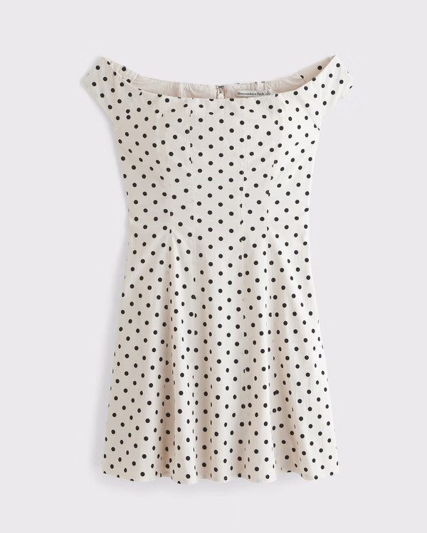 The A&F Mila Off-The-Shoulder Mini Dress | Abercrombie & Fitch (US)