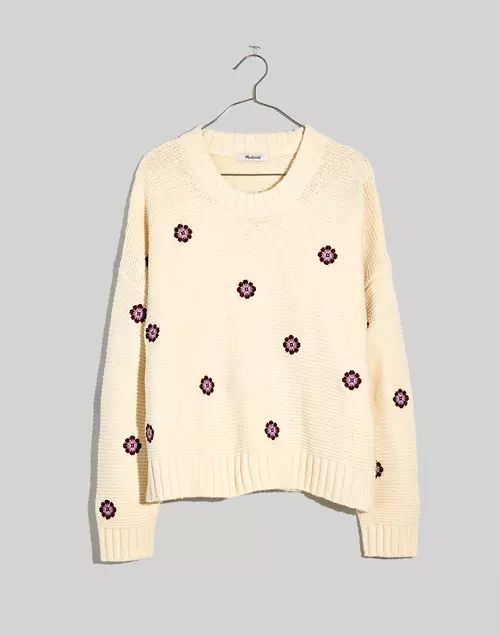 Medallion Embroidered Pullover Sweater | Madewell