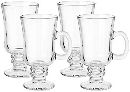 8 Ounce Clear Glass Irish Coffee Mug Set of 4 | Amazon (US)