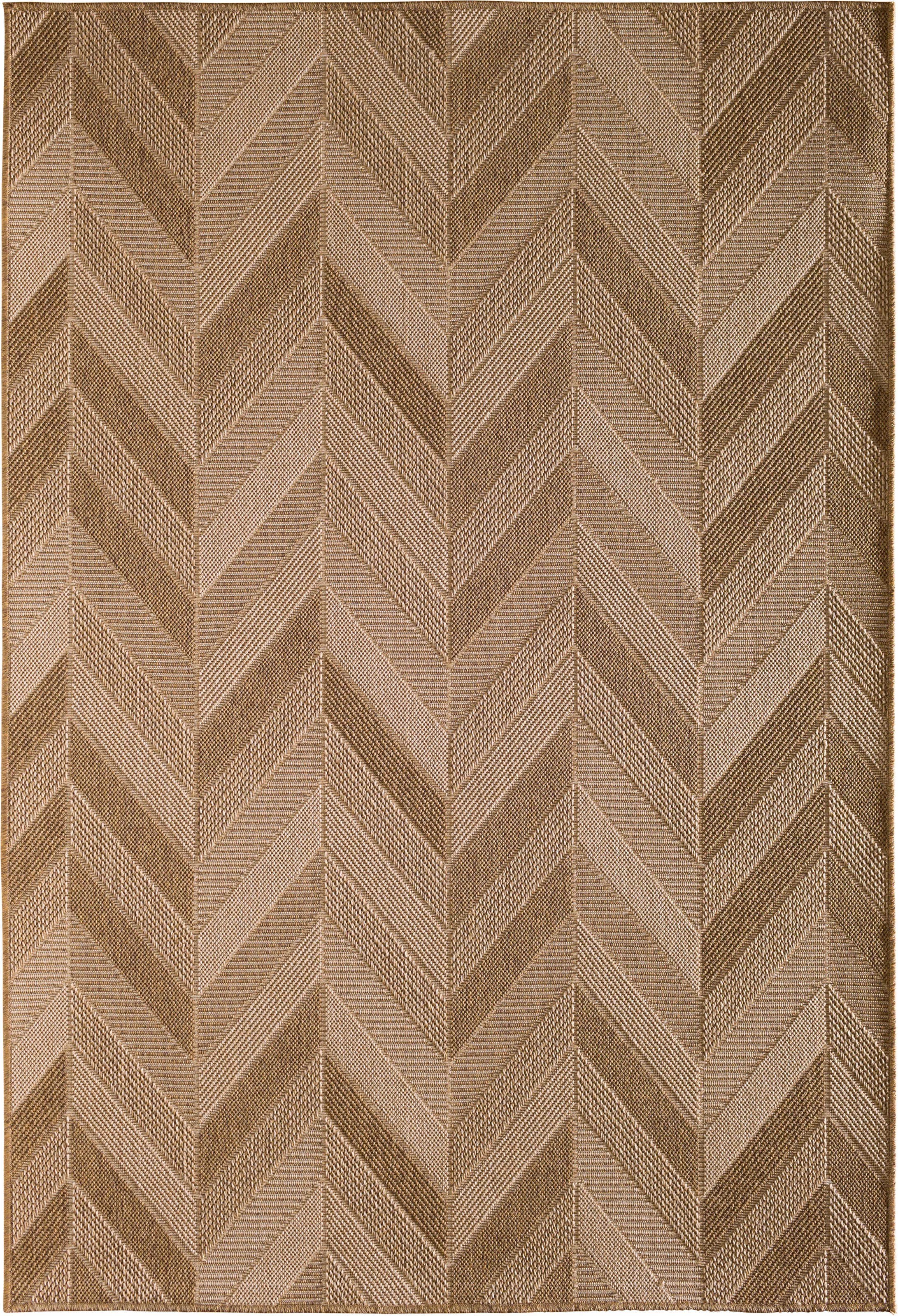 Jon-Paul Chevron Indoor / Outdoor Area Rug in Beige/Brown | Wayfair North America